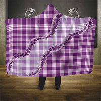 Violet Hawaii Palaka Hooded Blanket Hawaiian Pikake Lei