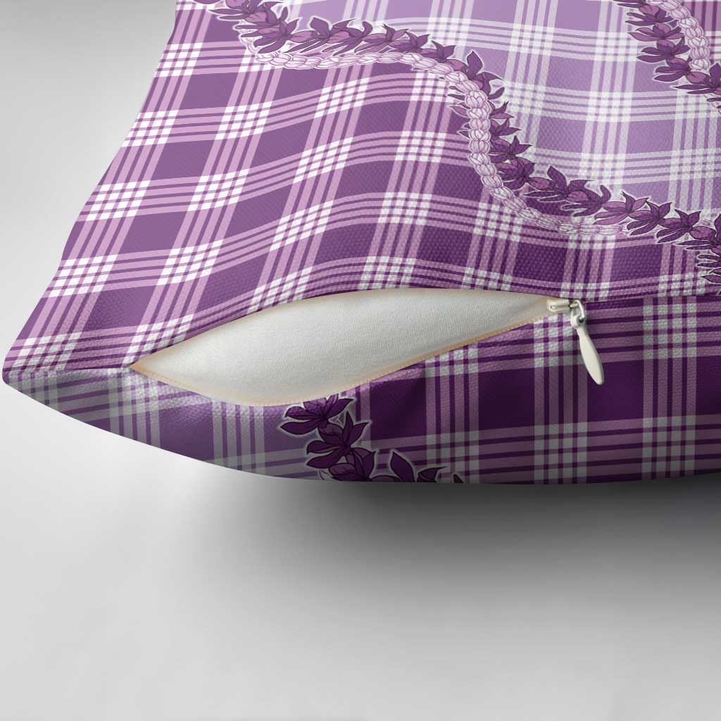 Violet Hawaii Palaka Pillow Cover Hawaiian Pikake Lei