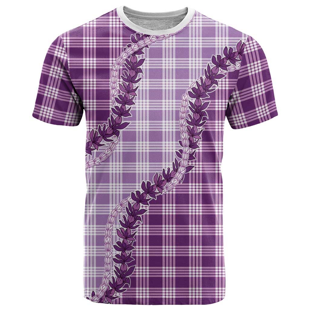 Violet Hawaii Palaka T Shirt Hawaiian Pikake Lei LT05 Violet - Polynesian Pride