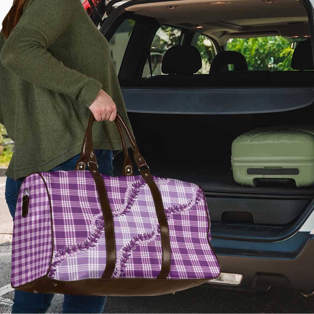 Violet Hawaii Palaka Travel Bag Hawaiian Pikake Lei