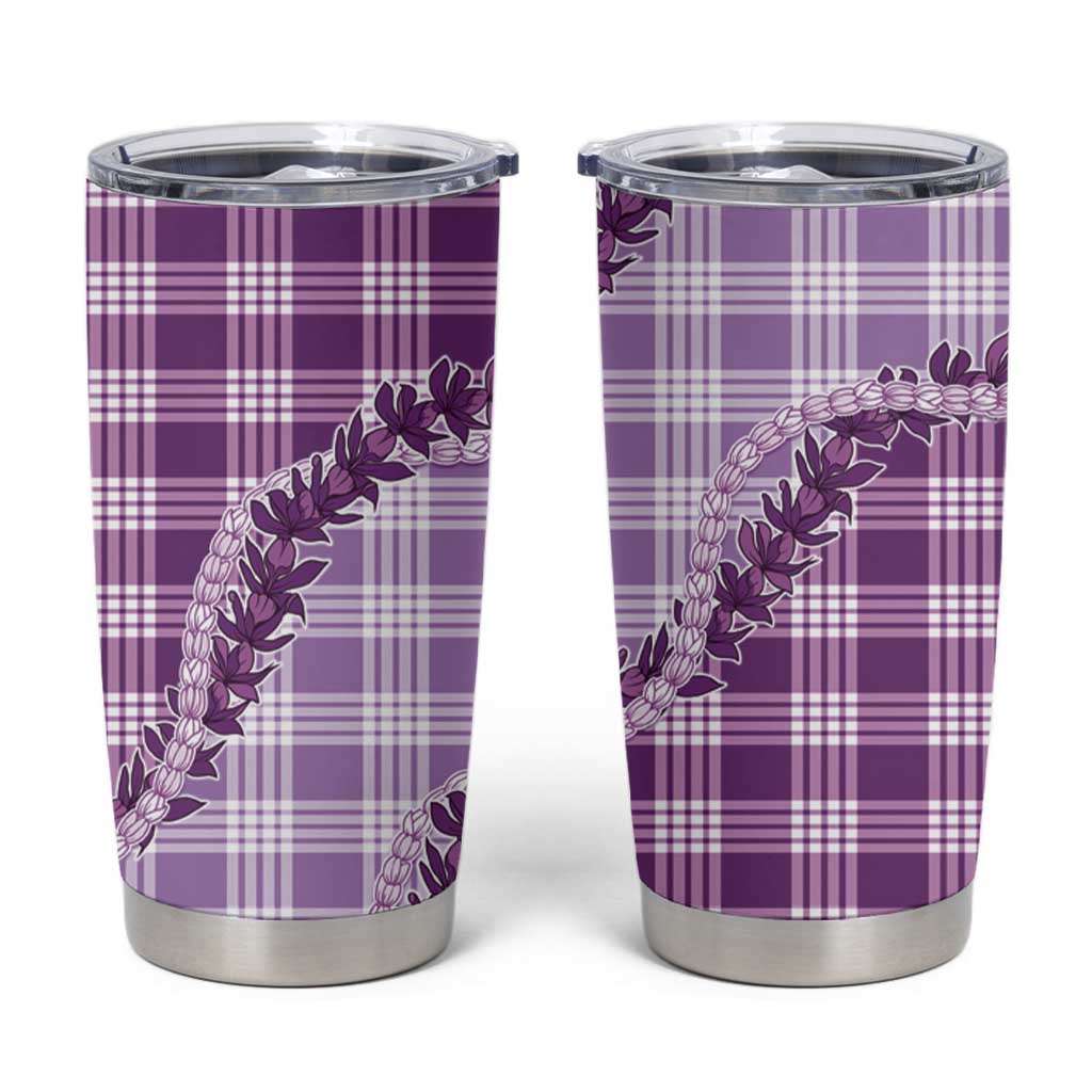 Violet Hawaii Palaka Tumbler Cup Hawaiian Pikake Lei LT05 Violet - Polynesian Pride