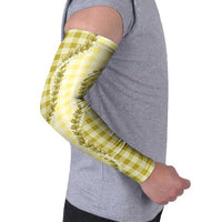 Yellow Hawaii Palaka Arm Sleeves Hawaiian Pikake Lei