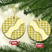 Yellow Hawaii Palaka Ceramic Ornament Hawaiian Pikake Lei