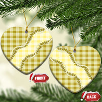 Yellow Hawaii Palaka Ceramic Ornament Hawaiian Pikake Lei