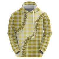 Yellow Hawaii Palaka Hoodie Hawaiian Pikake Lei LT05 - Polynesian Pride