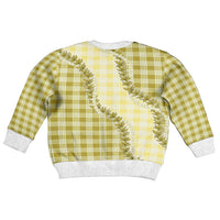Yellow Hawaii Palaka Kid Ugly Christmas Sweater Hawaiian Pikake Lei LT05 - Polynesian Pride