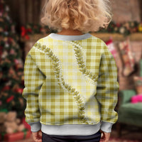 Yellow Hawaii Palaka Kid Ugly Christmas Sweater Hawaiian Pikake Lei LT05 - Polynesian Pride