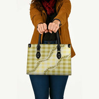 Yellow Hawaii Palaka Leather Bag Hawaiian Pikake Lei