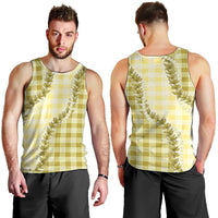 Yellow Hawaii Palaka Men Tank Top Hawaiian Pikake Lei