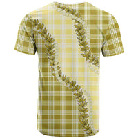 Yellow Hawaii Palaka T Shirt Hawaiian Pikake Lei