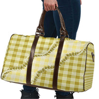 Yellow Hawaii Palaka Travel Bag Hawaiian Pikake Lei