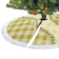 Yellow Hawaii Palaka Tree Skirt Hawaiian Pikake Lei