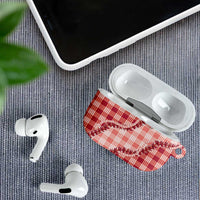 Red Hawaii Palaka AirPods Case Hawaiian Pikake Lei