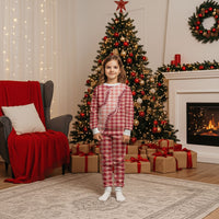 Red Hawaii Palaka Christmas Pajama Set Hawaiian Pikake Lei