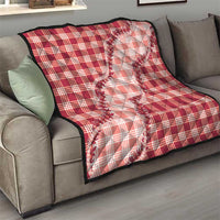 Red Hawaii Palaka Quilt Hawaiian Pikake Lei