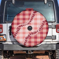 Red Hawaii Palaka Spare Tire Cover Hawaiian Pikake Lei
