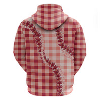 Red Hawaii Palaka Zip Hoodie Hawaiian Pikake Lei LT05 - Polynesian Pride
