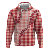 Red Hawaii Palaka Zip Hoodie Hawaiian Pikake Lei LT05 Pullover Hoodie Red - Polynesian Pride