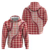 Red Hawaii Palaka Zip Hoodie Hawaiian Pikake Lei LT05 - Polynesian Pride