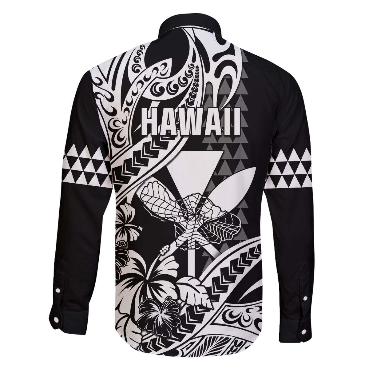Hawaii Maui Upena Kiloi Family Matching Puletasi and Hawaiian Shirt Kakau Tribal Pattern Black Version LT05 - Polynesian Pride