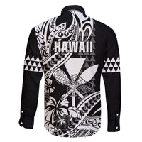 Hawaii Maui Upena Kiloi Family Matching Puletasi and Hawaiian Shirt Kakau Tribal Pattern Black Version LT05 - Polynesian Pride
