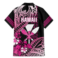 Hawaii Maui Upena Kiloi Family Matching Mermaid Dress and Hawaiian Shirt Kakau Tribal Pattern Pink Version LT05 - Polynesian Pride