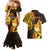 Personalised Kiribati Independence Day Couples Matching Mermaid Dress and Hawaiian Shirt 46th Anniversary