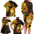 Personalised Kiribati Independence Day Family Matching Long Sleeve Bodycon Dress and Hawaiian Shirt 46th Anniversary