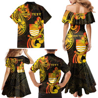 Personalised Kiribati Independence Day Family Matching Mermaid Dress and Hawaiian Shirt 46th Anniversary LT05 - Polynesian Pride