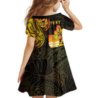 Personalised Kiribati Independence Day Family Matching Off The Shoulder Long Sleeve Dress and Hawaiian Shirt 46th Anniversary LT05 - Polynesian Pride
