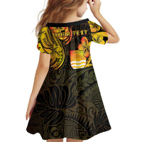 Personalised Kiribati Independence Day Family Matching Off Shoulder Maxi Dress and Hawaiian Shirt 46th Anniversary LT05 - Polynesian Pride
