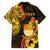 Personalised Kiribati Independence Day Family Matching Off Shoulder Maxi Dress and Hawaiian Shirt 46th Anniversary