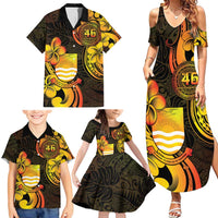 Personalised Kiribati Independence Day Family Matching Summer Maxi Dress and Hawaiian Shirt 46th Anniversary LT05 - Polynesian Pride