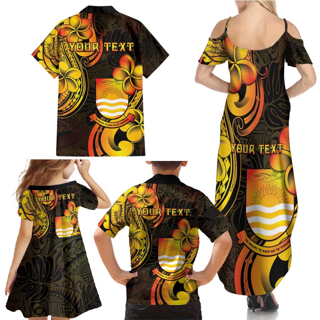 Personalised Kiribati Independence Day Family Matching Summer Maxi Dress and Hawaiian Shirt 46th Anniversary LT05 - Polynesian Pride