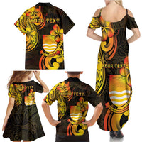 Personalised Kiribati Independence Day Family Matching Summer Maxi Dress and Hawaiian Shirt 46th Anniversary LT05 - Polynesian Pride