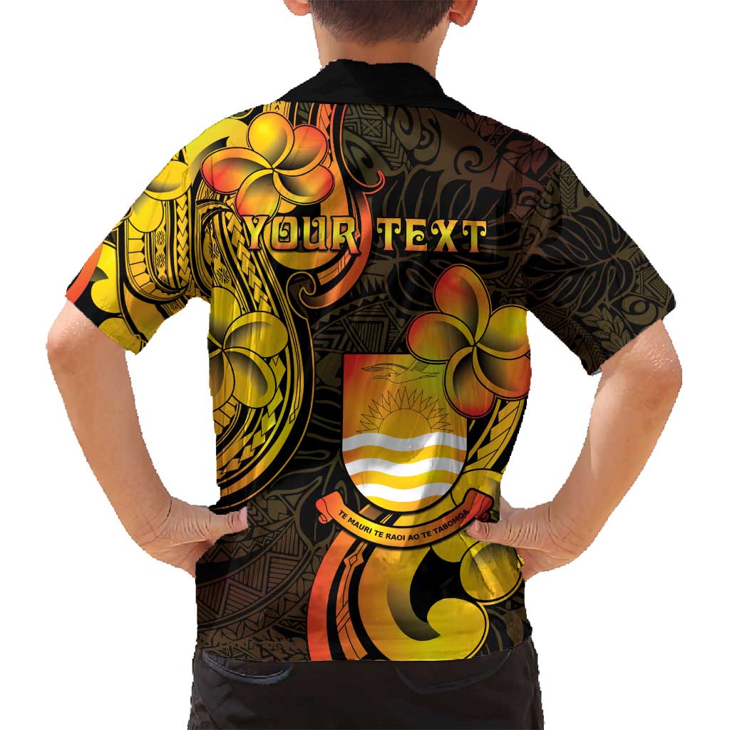 Personalised Kiribati Independence Day Family Matching Tank Maxi Dress and Hawaiian Shirt 46th Anniversary LT05 - Polynesian Pride
