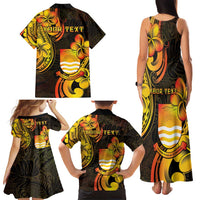 Personalised Kiribati Independence Day Family Matching Tank Maxi Dress and Hawaiian Shirt 46th Anniversary LT05 - Polynesian Pride