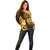 Personalised Kiribati Independence Day Off Shoulder Sweater 46th Anniversary