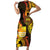 Personalised Kiribati Independence Day Short Sleeve Bodycon Dress 46th Anniversary