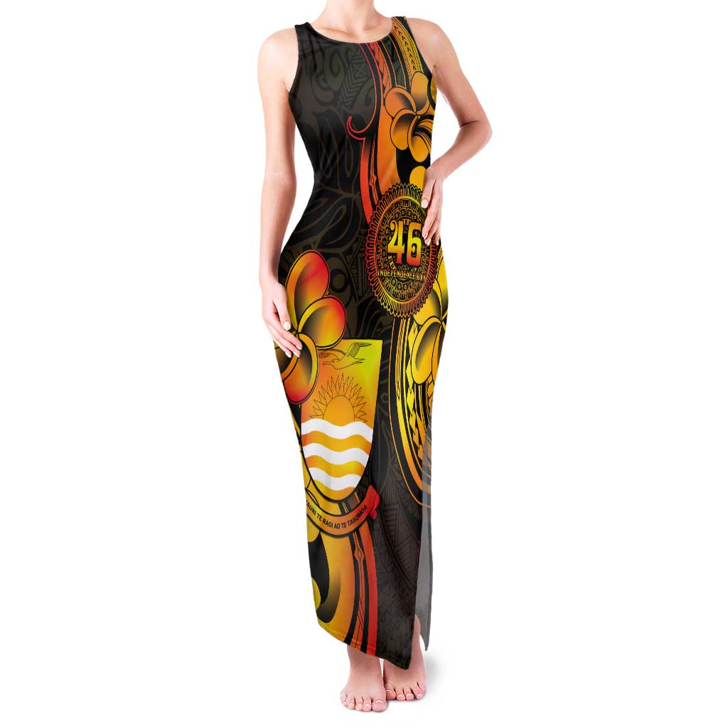 Personalised Kiribati Independence Day Tank Maxi Dress 46th Anniversary