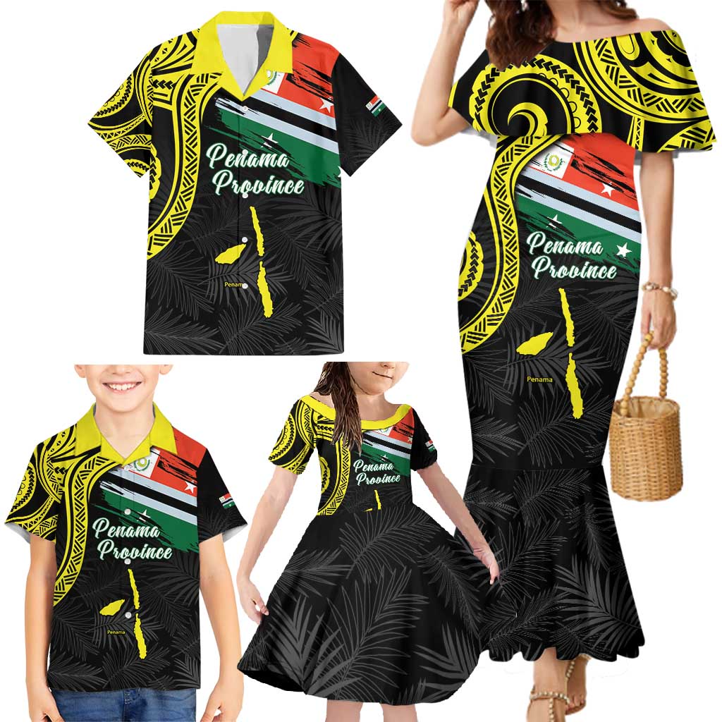 Personalised Vanuatu Penama Day Family Matching Mermaid Dress and Hawaiian Shirt Grunge Flag Style LT05 - Polynesian Pride