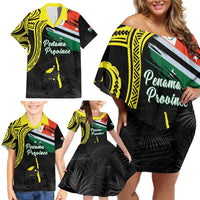 Personalised Vanuatu Penama Day Family Matching Off Shoulder Short Dress and Hawaiian Shirt Grunge Flag Style LT05 - Polynesian Pride