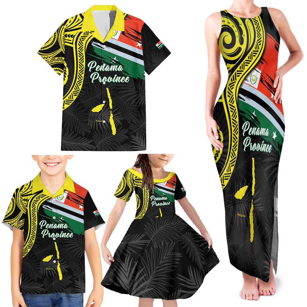 Personalised Vanuatu Penama Day Family Matching Tank Maxi Dress and Hawaiian Shirt Grunge Flag Style LT05 - Polynesian Pride