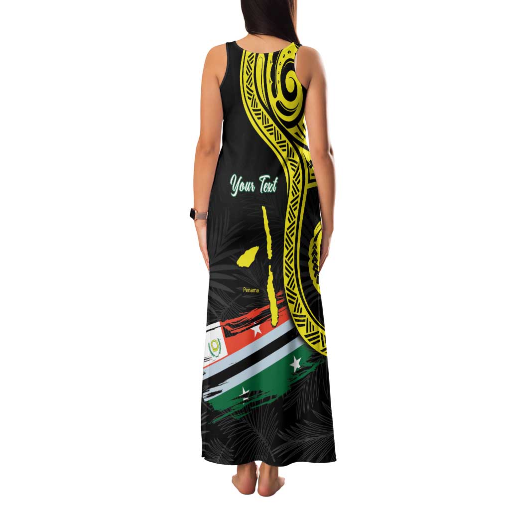 Personalised Vanuatu Penama Day Family Matching Tank Maxi Dress and Hawaiian Shirt Grunge Flag Style LT05 - Polynesian Pride