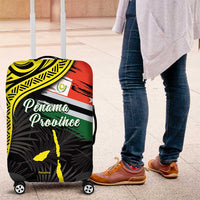 Vanuatu Penama Day Luggage Cover Grunge Flag Style LT05 Black - Polynesian Pride