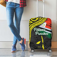 Vanuatu Penama Day Luggage Cover Grunge Flag Style LT05 - Polynesian Pride