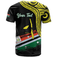 Personalised Vanuatu Penama Day T Shirt Grunge Flag Style LT05 - Polynesian Pride