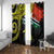 Vanuatu Penama Day Window Curtain Grunge Flag Style - Polynesian Pride