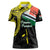 Personalised Vanuatu Penama Day Women Polo Shirt Grunge Flag Style - Polynesian Pride