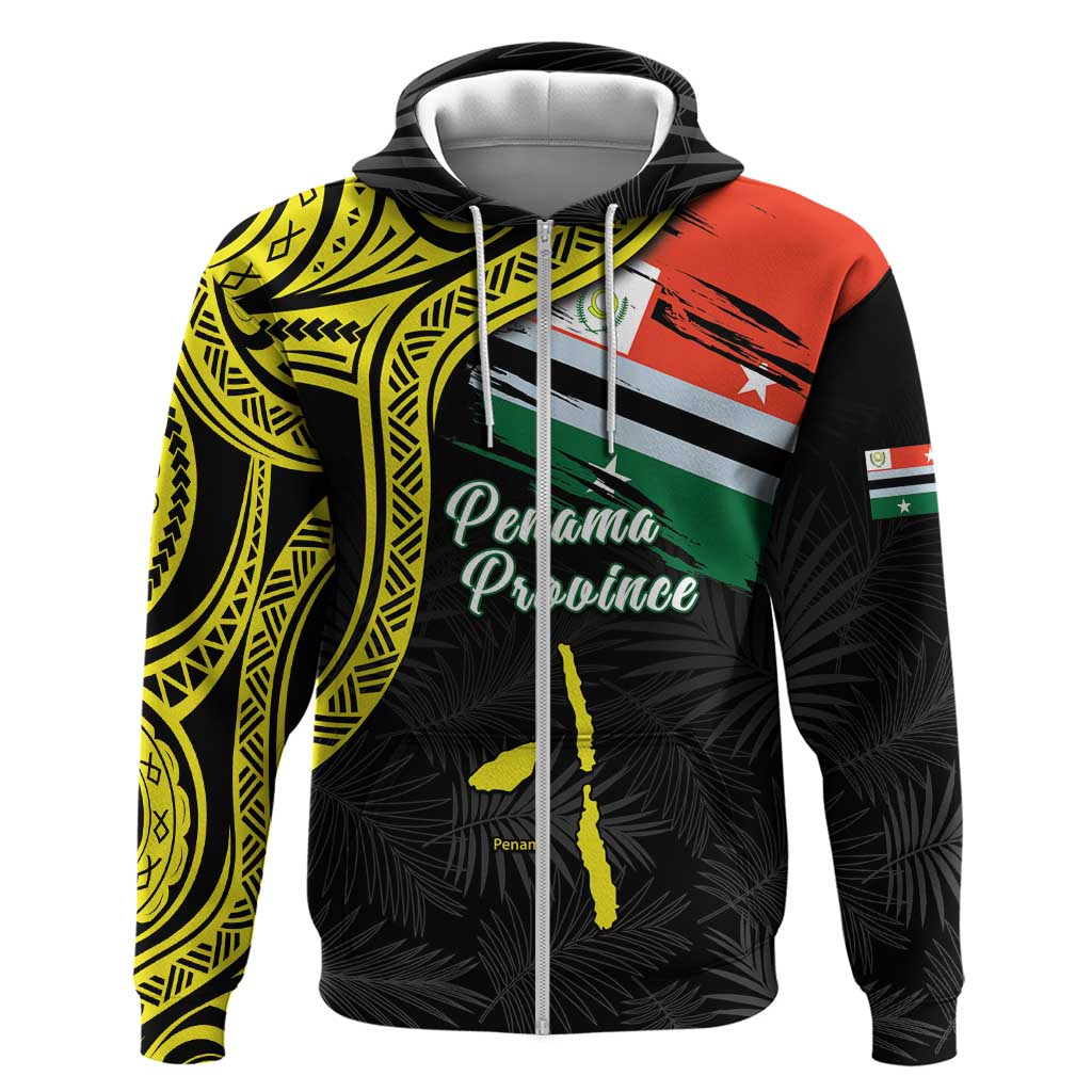 Personalised Vanuatu Penama Day Zip Hoodie Grunge Flag Style LT05 Zip Hoodie Black - Polynesian Pride